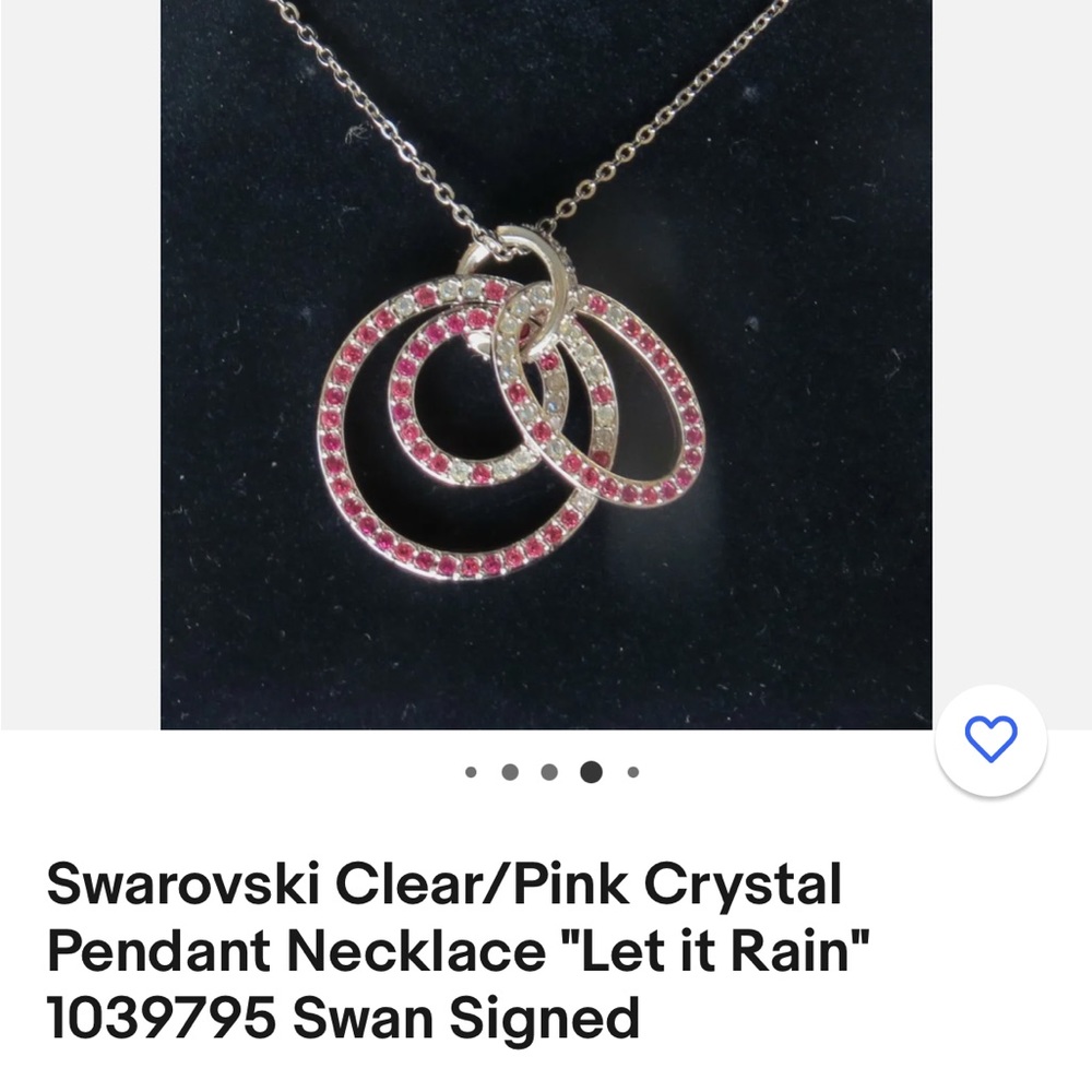 NWOT SWAROVSKI REVERSIBLE CIRCLE NECKLACE!🔥🔥🔥